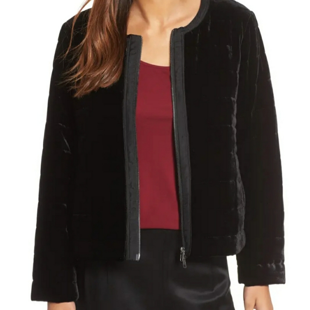 Eileen Fisher Quilted Velvet Jacket